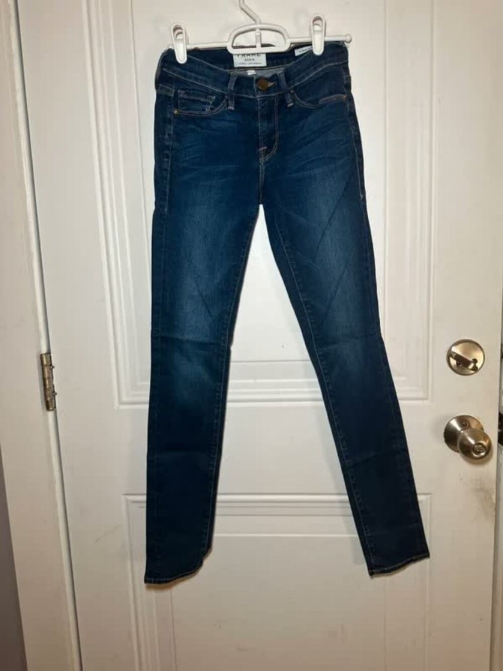 Frame Dark Wash Stretch Skinny Jeans Size 24
